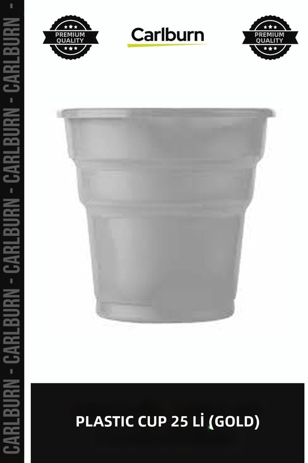 Premium Plastic Cup 25 Pack Silver Presentation Soft Drink Kitchen