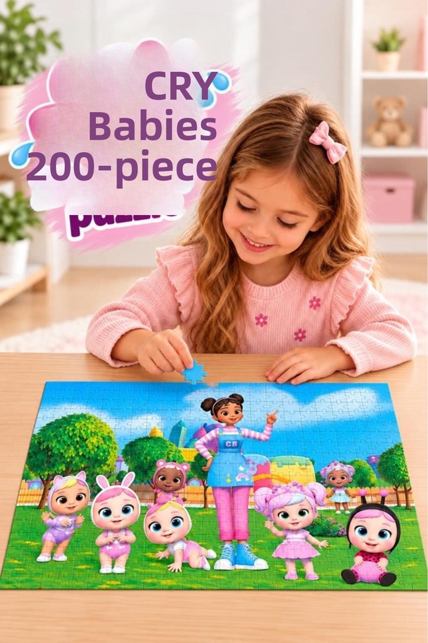 200 Piece Cry Babies Puzzle Cute Baby Characters Themed High Print Quality 33 X 48 cm Puzzle