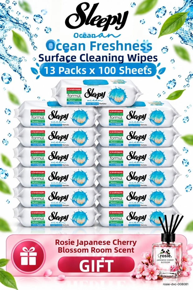 Ocean Ocean Freshness Surface Cleaning Towel Mega Set of 13 100 Sheets - Rosie Room Fragrance Gift