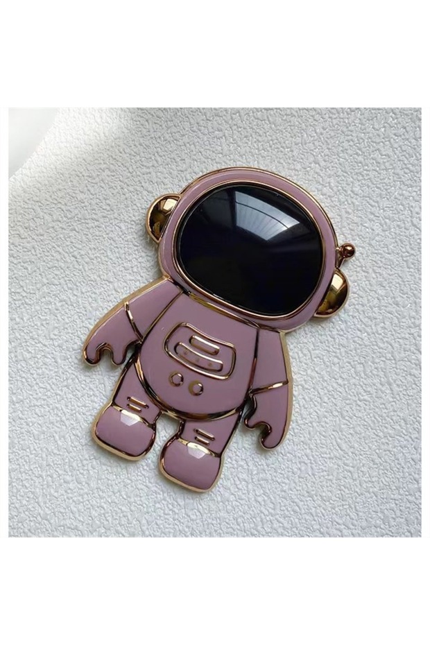 Purple 1pc Luxurious Astronaut Style Folding Stand Phone Holder Table Adjustable Compact and Durable