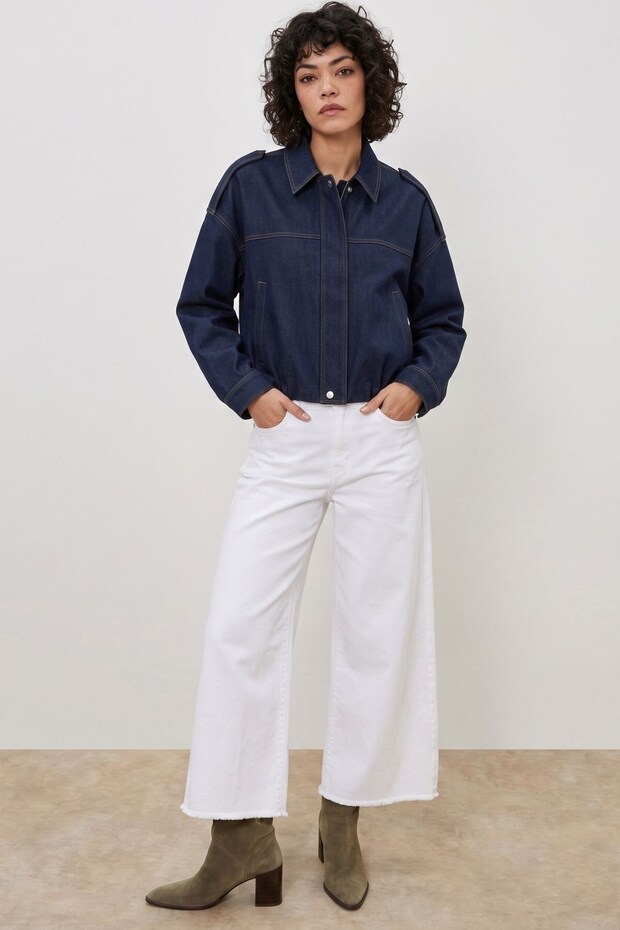 Laci denim bomber jacket