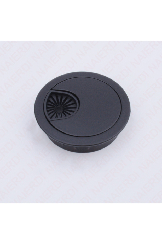 60mm Black NAIERDI 50/53/60/80mm Cable Hole Cover Zinc Alloy Round Table Wire Hole Covers Outlet Por