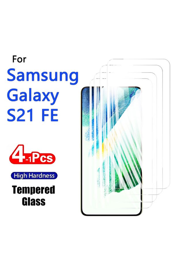 Galaxy S21 FE 5G 1pcs HD 1-4pcs Screen Protector For Galaxy S21 FE Samsung Tempered Glass Crystal 9H