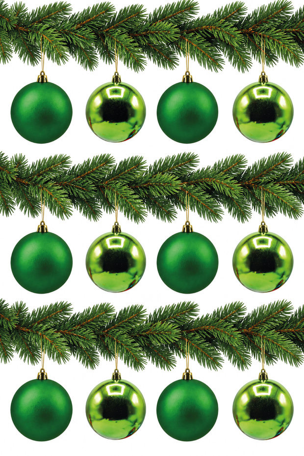 6 cm 12-Piece Cici Ball Christmas Tree Ornament 6 Matte + 6 Glossy