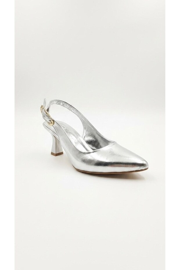 Silver women's stiletto shoe 360.860
