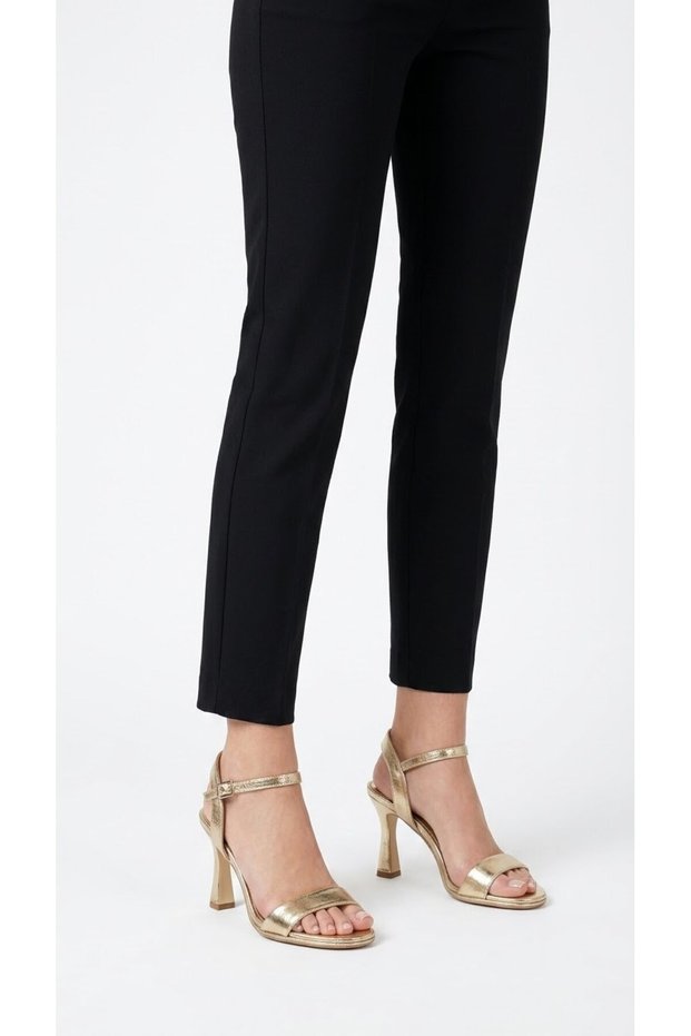 Gold metallic women's high heeled shoe 097.521.y-1465