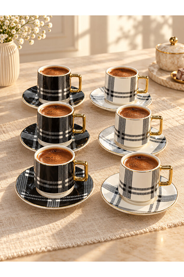 Mira 6-Person Porcelain Coffee Cup Set MSKF380