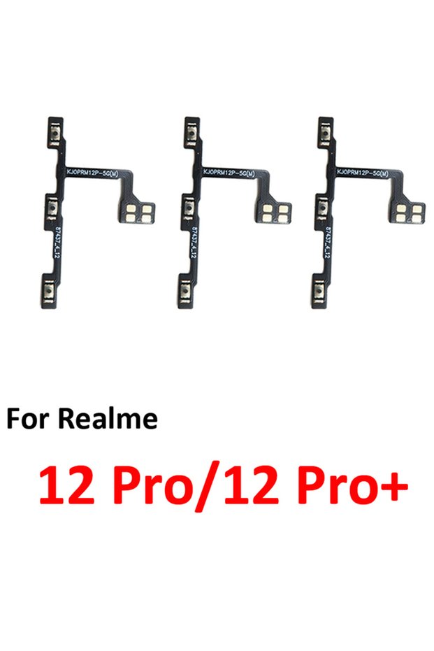 Flex Cable x3 For Realme 12 Pro Plus Phone New Housing Power Volume Button External On Off Key Inter