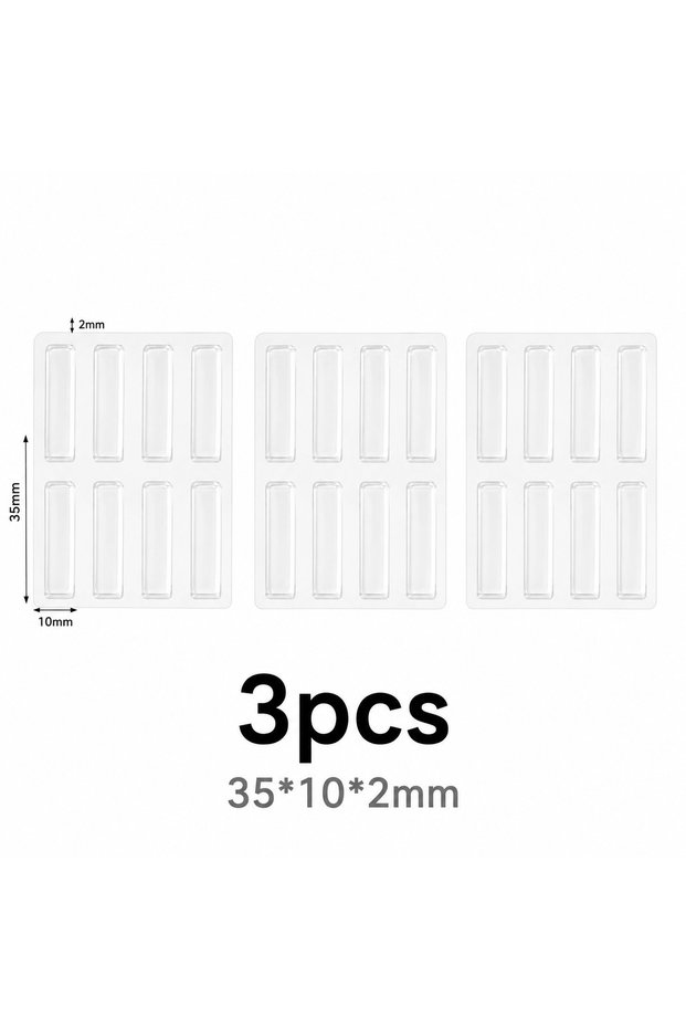 S 3pcs Self Adhesive Buffer Pads Refrigerator Anti-collision Strip Door Stopper Cabinet Door Bumpers