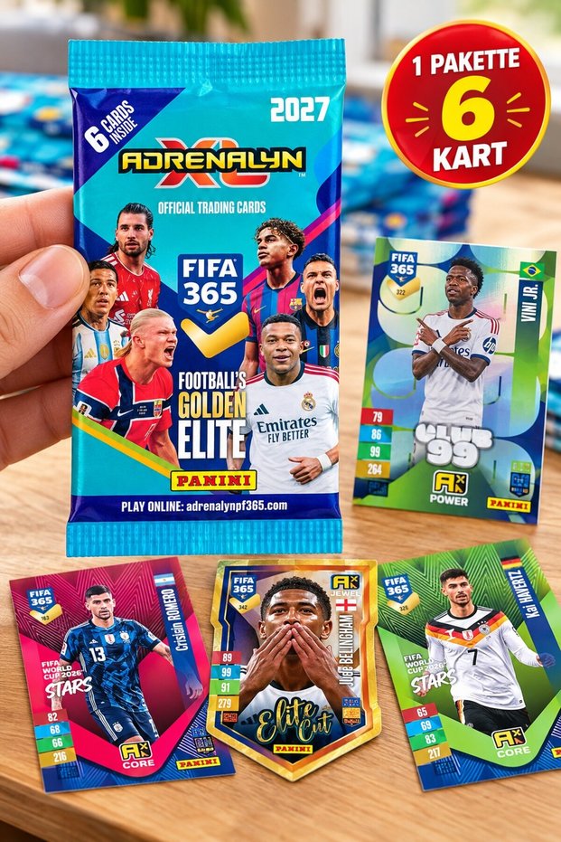 Panini Fifa 365 Adrenalyn XL 2027 Football Player Card Trading Card (Pack of 1 - 6 Cards)