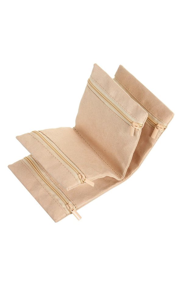 A Foldable Jewelry Organizer Bag Only - Multiple Compartments Travel Jewelry Storage Bag with Zipper
