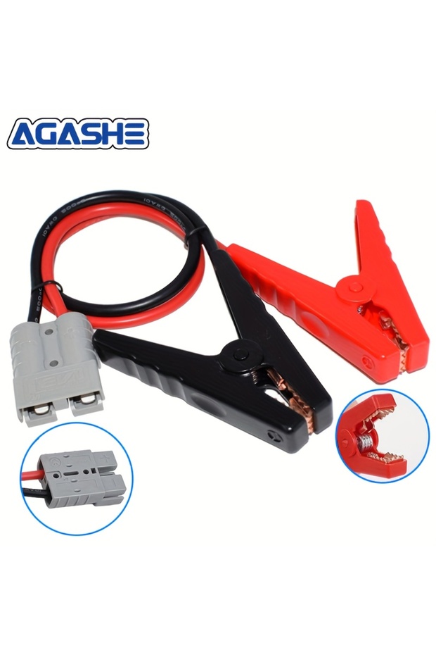 19.69in 50A 19.69in Quick Connect for Anderson Compatible Battery Clamp Cable for Automotive Alligat