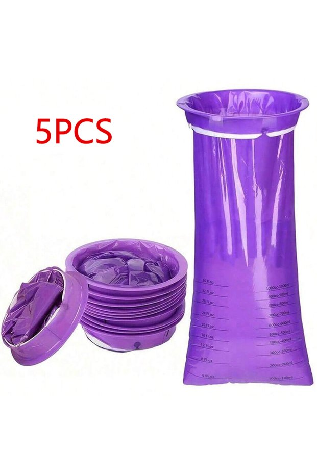 5PCS Purple 1/5/10Pcs Disposable Vomit Bags - Leak Proof, Portable Vomit Bags, 2000ml Per Pack, For