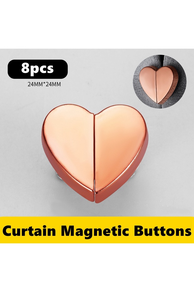 8pairs Curtain Magnetic Button Detachable Curtain Fix Fastener Clip Prevent Light Adjustment Window