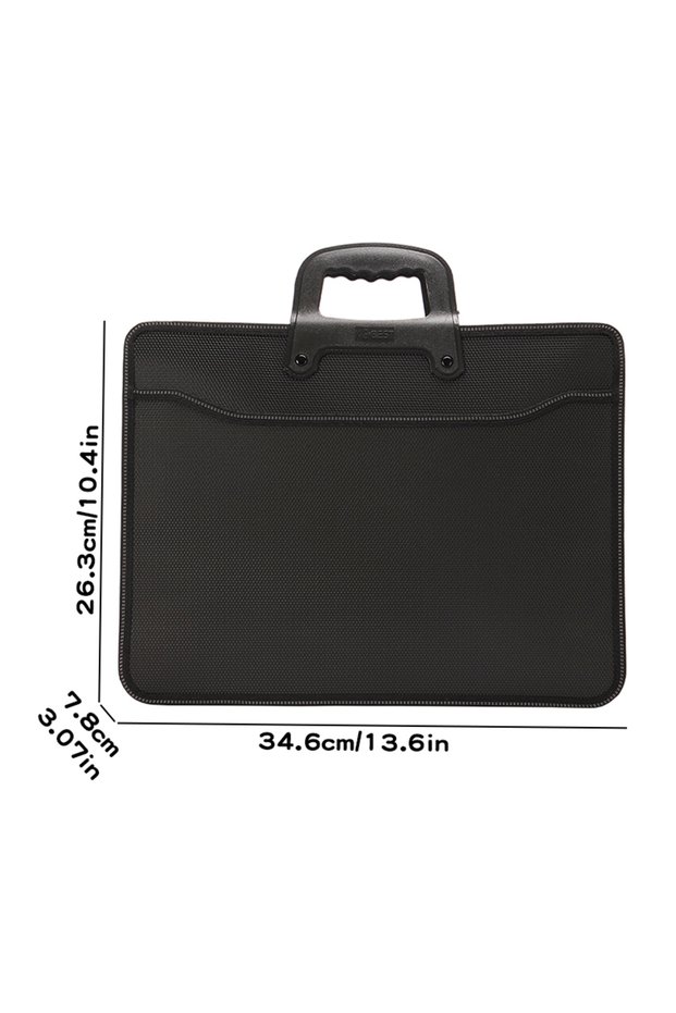 HB415 A4 Large Capacity Laptop Handbag Multi-Layer Folder Meeting Storage Briefcase Hand Carry Offic