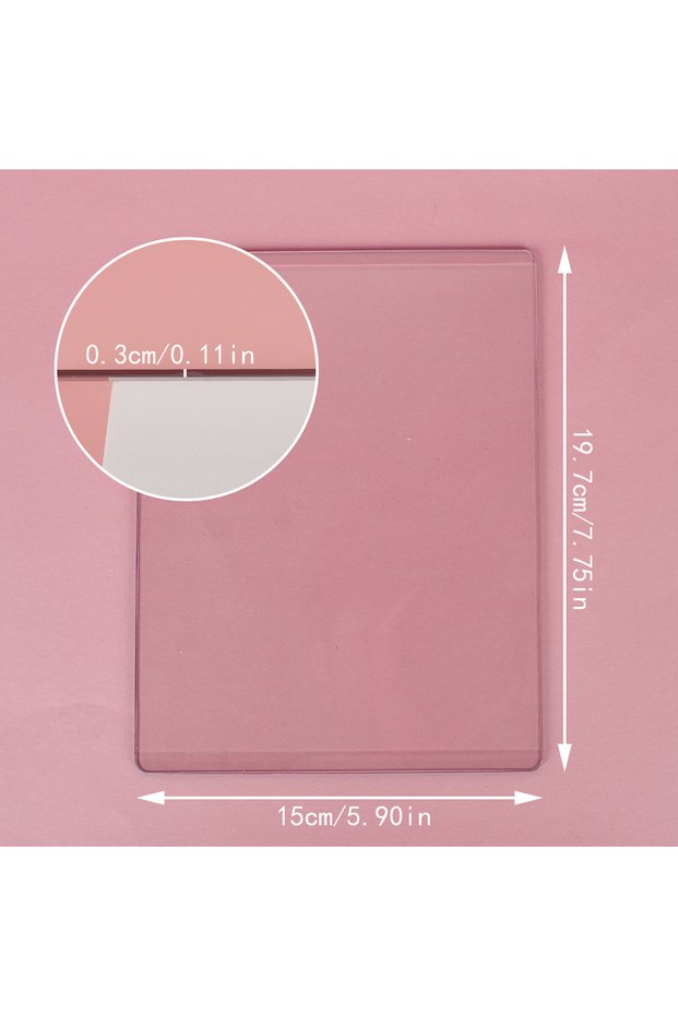 3mmsheet 3mm Thickness Transparent Plastic Plate Size 15*19.5CM for Cutting Dies Machine