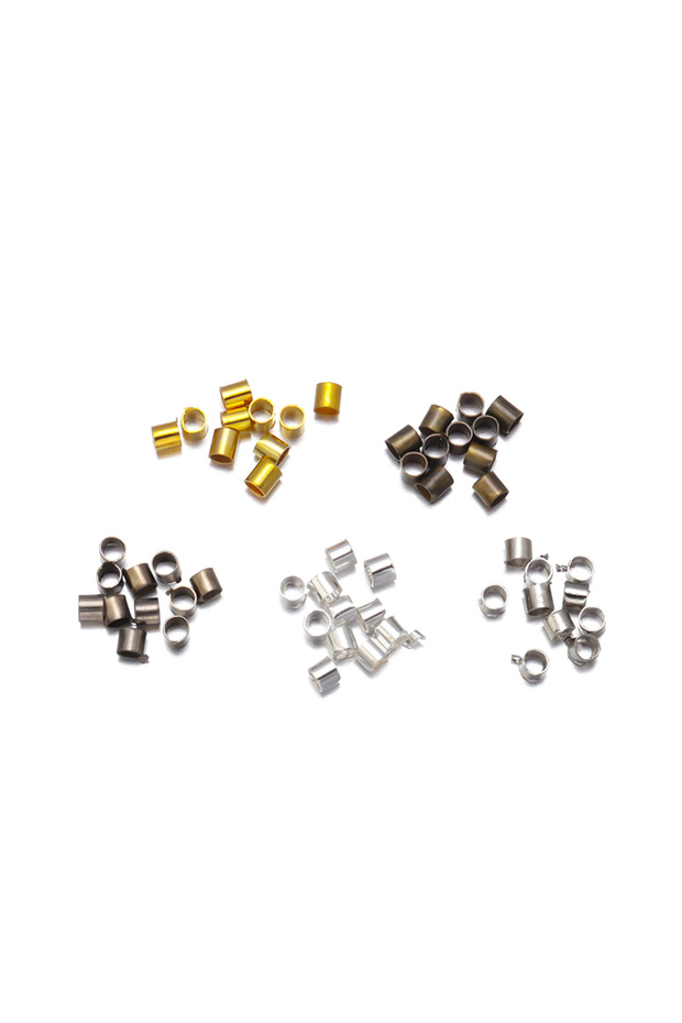 diameter2mm Mix color 500pcs/Lots 1.5/2/2.5mm Copper Tube Crimp End Beads Stopper Spacer Beads For J
