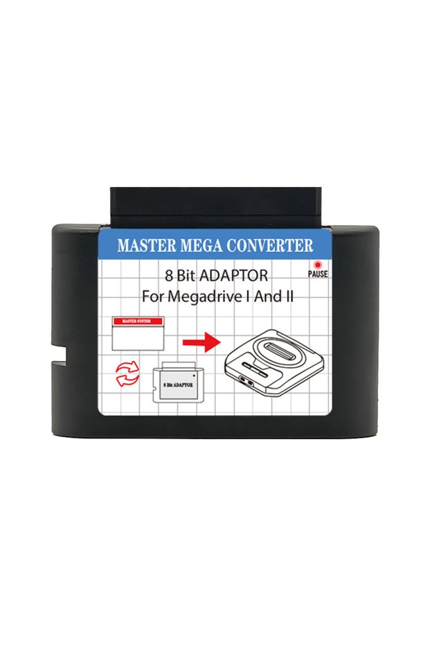 Black Master System Game Cartridge Converter Adapter for SEGA Mega Drive I/II First/Second Generatio