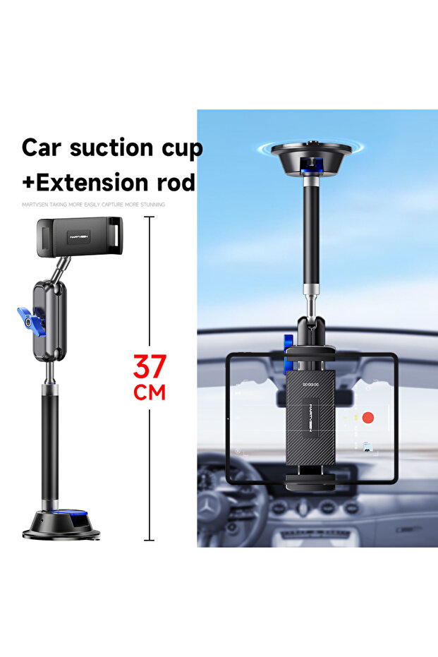 B Car Tablet Holder Long Arm Suction Cup Mount for iPad Pro Air 4-13'' Xiaomi Tablet SUV Truck Vehic