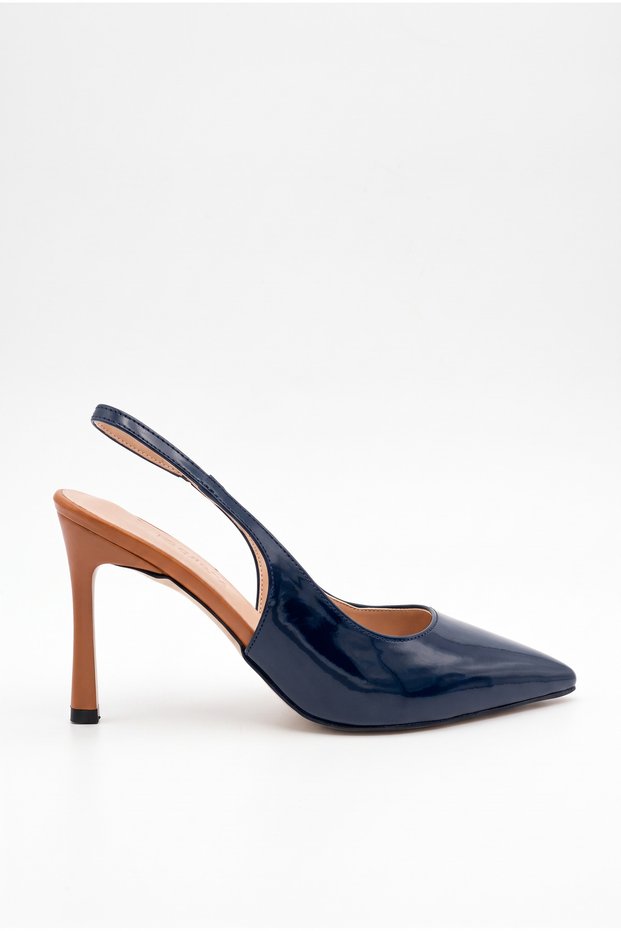 Women's Special Design Thin Heeled Double Color Stiletto Pointed Toe Heeled Shoes with Elastic Band