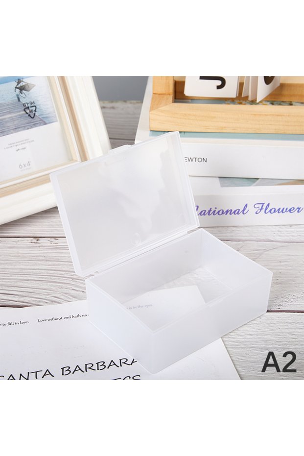 A2 Frosted Flip Storage Box Photocards Small Card Storage Box Desk Organizer Box Classification Box