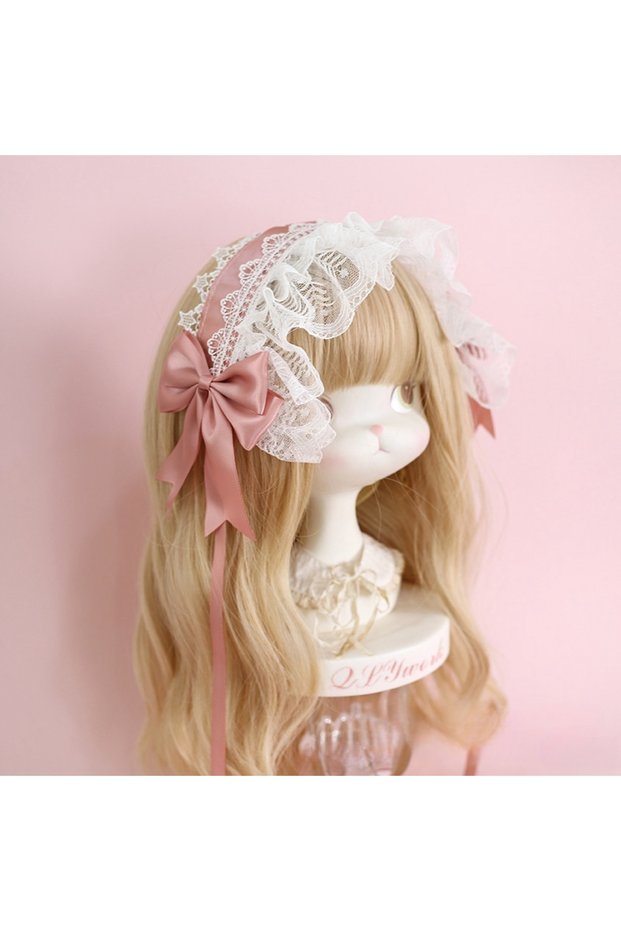 G lolita headband hair accessories hair accessories sweet lace headband KC dark ribbon bow