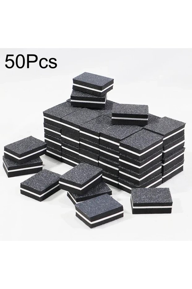 50pc-black 50Pcs Professional Mini Nails Art buffer File 100/180 Sandpaper Manicure Tips Care File S