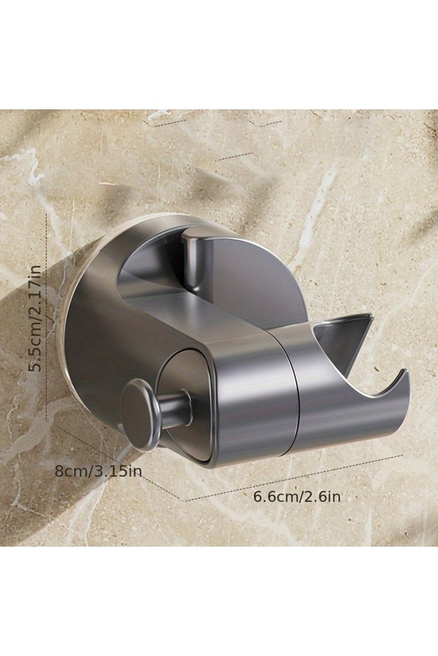 Gun color Easy to Install Shower Head Bracket Without Drilling, with Adjustable Suction Cup and Rota