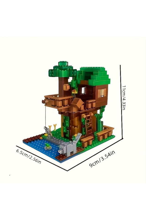 Sw Village Tree House Leopard Cat War Horse Building Assembly Set, Suitable for Halloween Gifts/Than