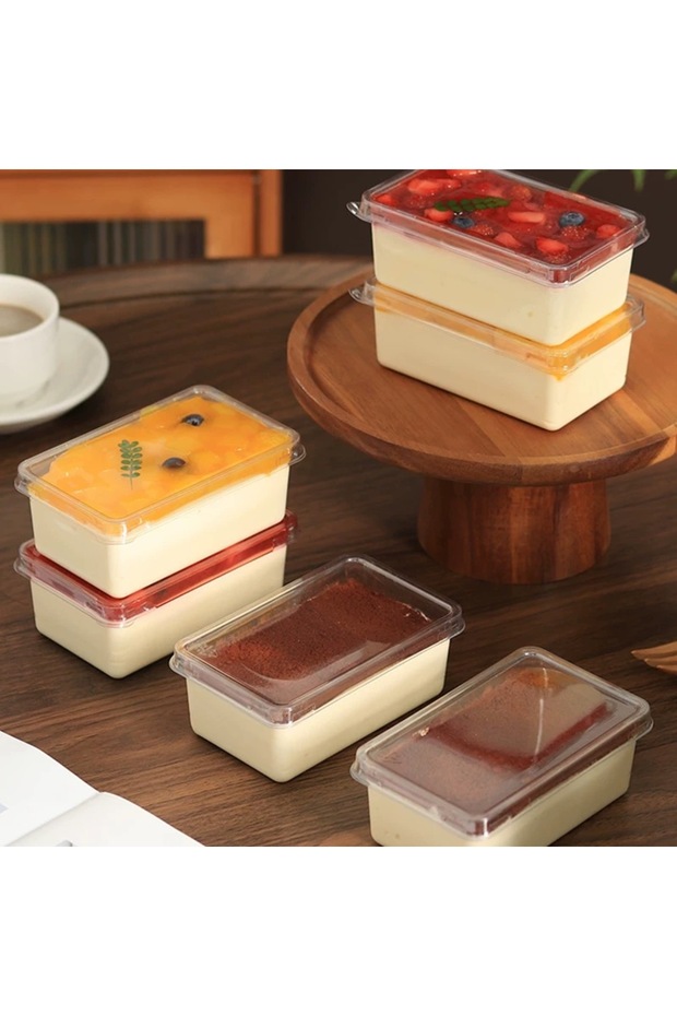 Other Other Clear Tiramisu Packaging Box, Mille-Feuille Mousse Cake, Disposable Transparent Dessert