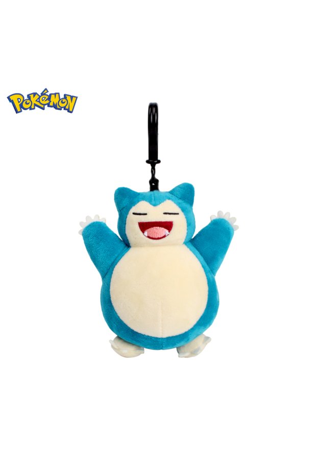 Snorlax 12CM Genuine Animal Pokemon Series Pikachu Snorlax Kawaii Plush Toys Cute Pendant Keyring Ke