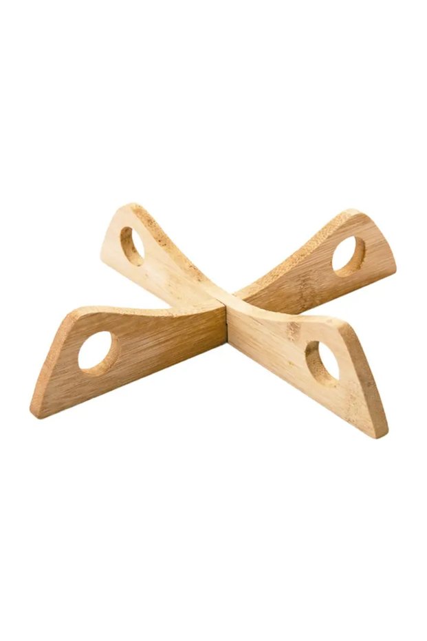 20x4.1cm Tray Cross Tray Holder Wooden Removable Table Mat Anti-Heat Steam Table Mat Household Kitch