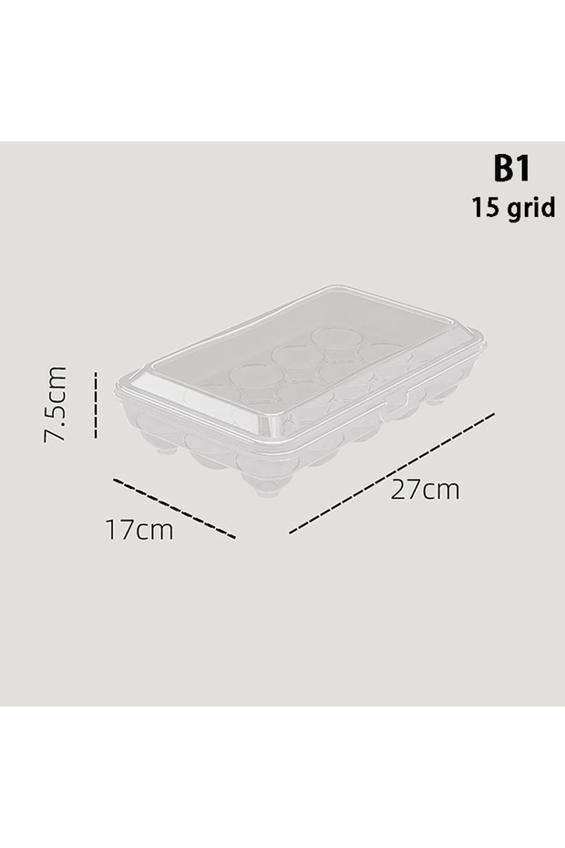 B1 10/15 Grids Eggs Storage Box Plastic Transparent Portable Egg Fresh-keeping Case Refrigerator Sto
