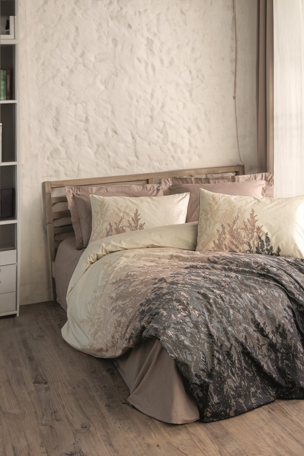 Dual Single Duvet Cover Set Lindon Beige