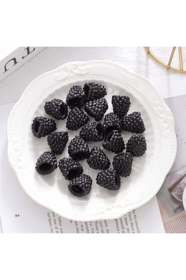 20Pcs Black 10/20Pcs Red Artificial Fruit Blackberry 2CM Fake Fruit for Home Room Table Decor Weddin
