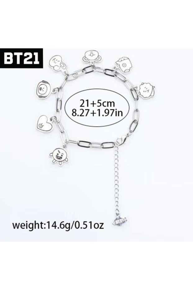 BT21 Popular Anime BT21 Cartoon Couple 26Cm Simple Fashion Men's and Women's Accessories Fans Colle