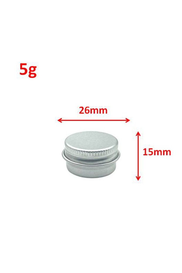 Metal 10pcs 5g 10Pcs 5g 10g 15g 20g 30g 50g Empty Silver Aluminum Tins Cans Screw Top Round Candle S