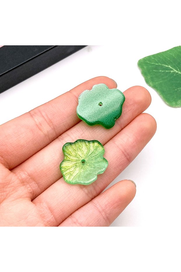 21963-30pcs 20/30pcs Glass Lotus Flower Beads DIY Jewelry Making Supplies for Accessories Handcraft