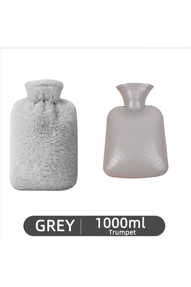 Set gray(1000ml) Thickened explosion-proof hot water bag hand warmer hot compress stomach warmer foo