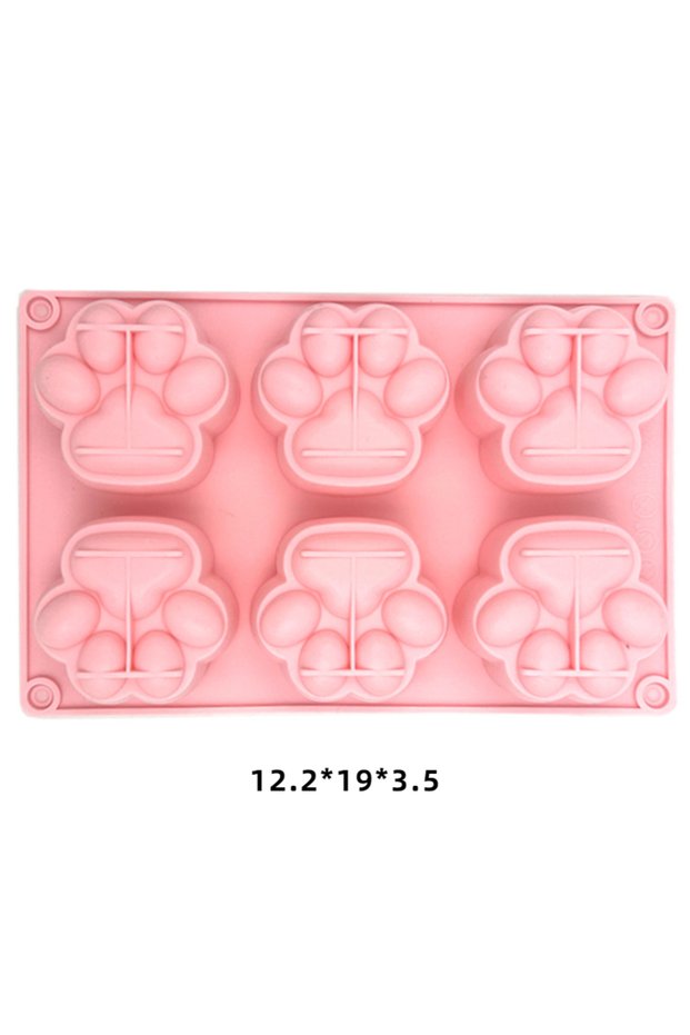 6 Hole Multicavity Cat Paw Silicone Candle Mold bear's-paw Animal Scented Soap Mould DIY Resin Plast