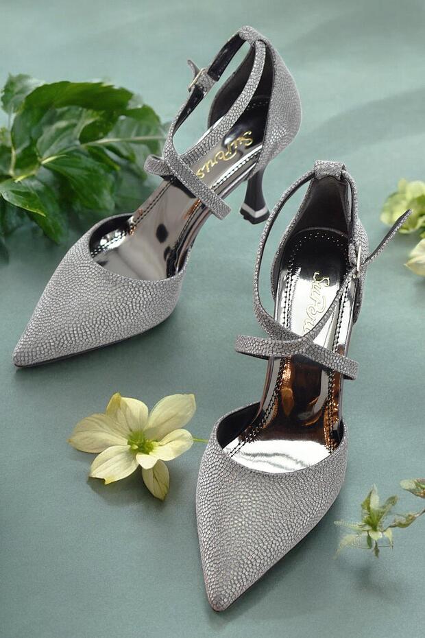 9825 Women's Heeled Shoes 8 cm Evening Dress Wedding Engagement Henna Evening Shoes