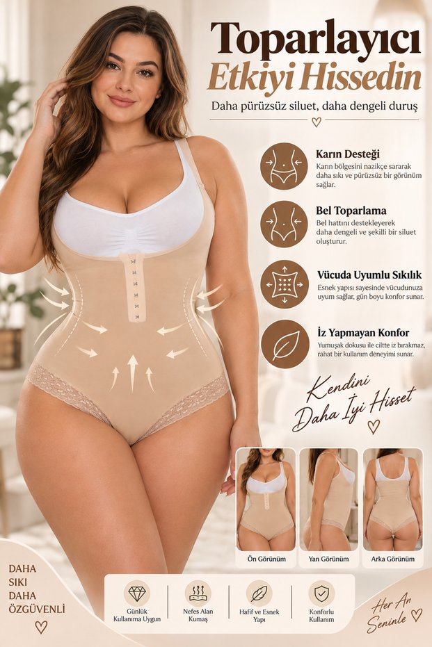 Gathered Body with Underwire – Casual Comfort, Lace Detail, Snap Design