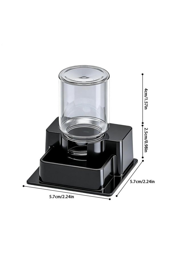 Black Automatic Reptile Water Dish Reusable Container Creative Feeder Station Ornament Drinking Tool