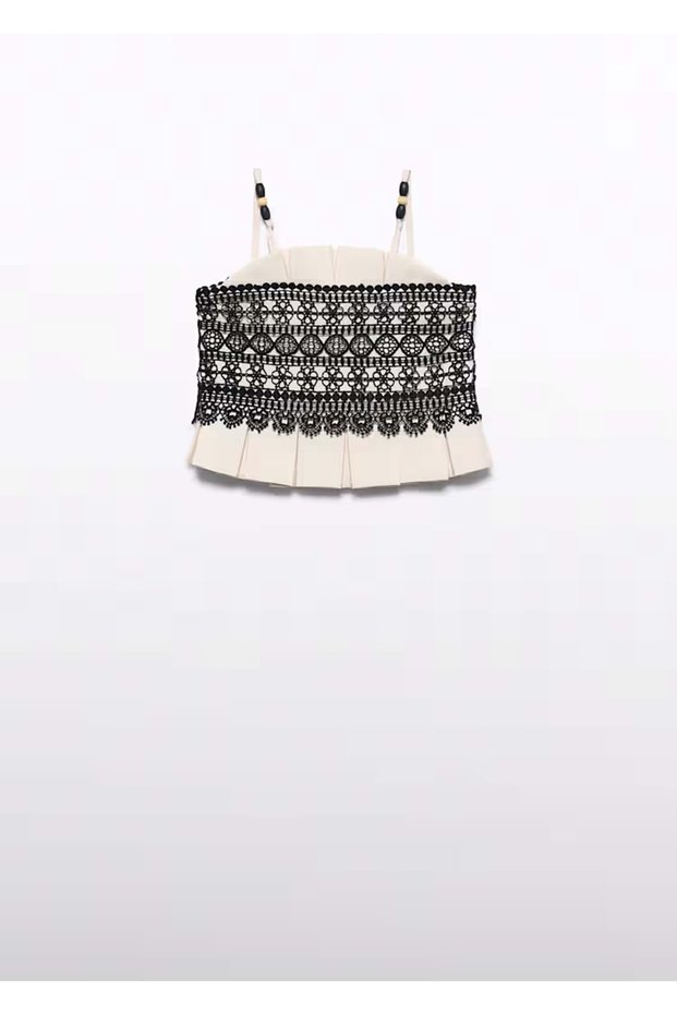 Girl's Thin Sleeveless Blouse Cream