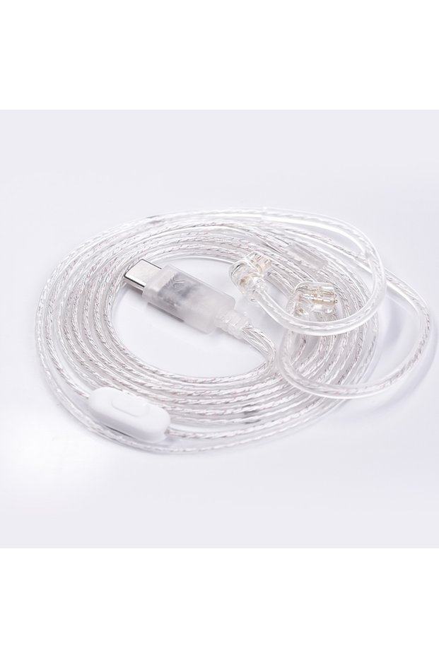 C PIN MIC Type-c KZ Original Headphone Cable Type C Silver-Plated Upgrade Cable Replacement 2pin Ear