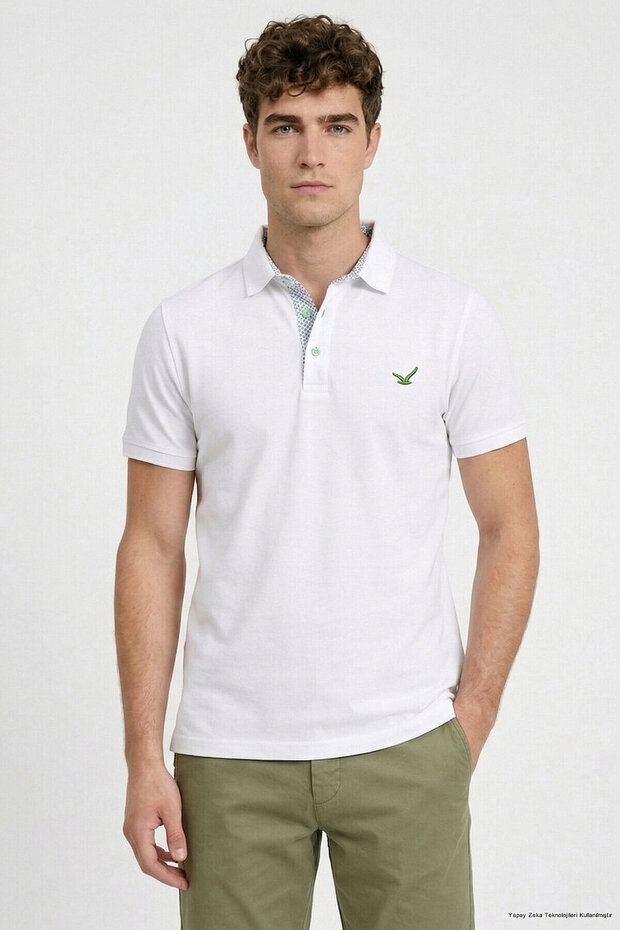 Barbados White 100% Cotton Polo T-Shirt