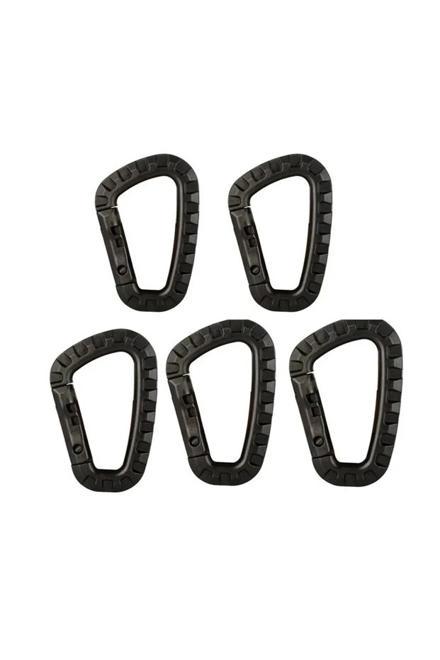 Black 5pcs 1-10Pcs Military tactical carabiner Clips Accessories D-Ring Buckle Mountaineering Carabi