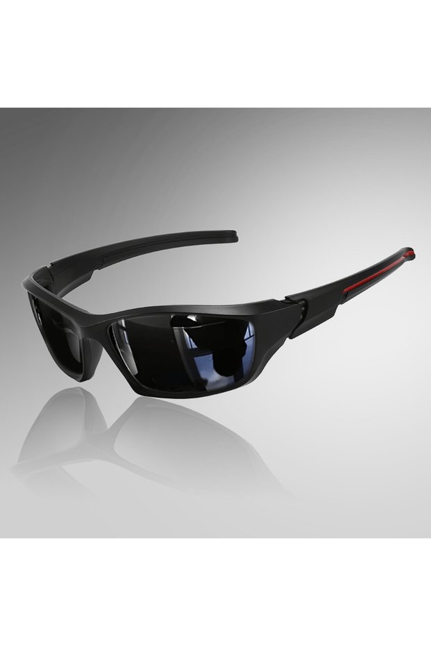 C1-BLACK Sporty Polarized Sunglasses - Enhance Vision, Block Glare - Perfect for Cycling, Fishing &