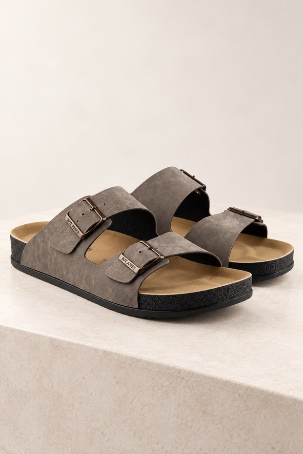 BreezeStep Ergonomic Men's Summer Slippers with Two Buckles