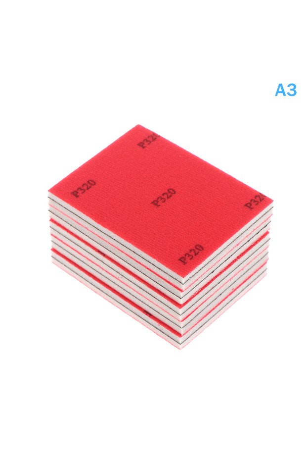 320 10Pcs 75*100mm Wet Dry Sanding Sponge Blocks Assorted Grit 120-3000 Ultra Fine Washable Reusable
